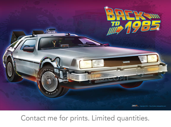 delorean time machine back to the future 1988