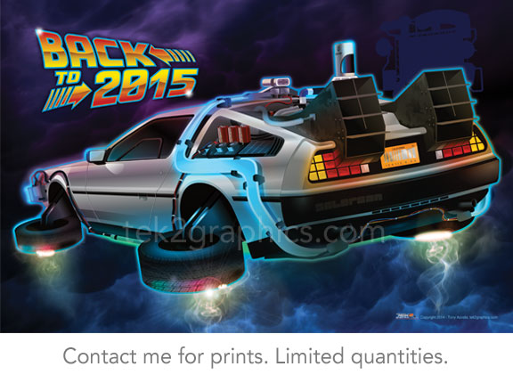 delorean time machine back to the future 2015